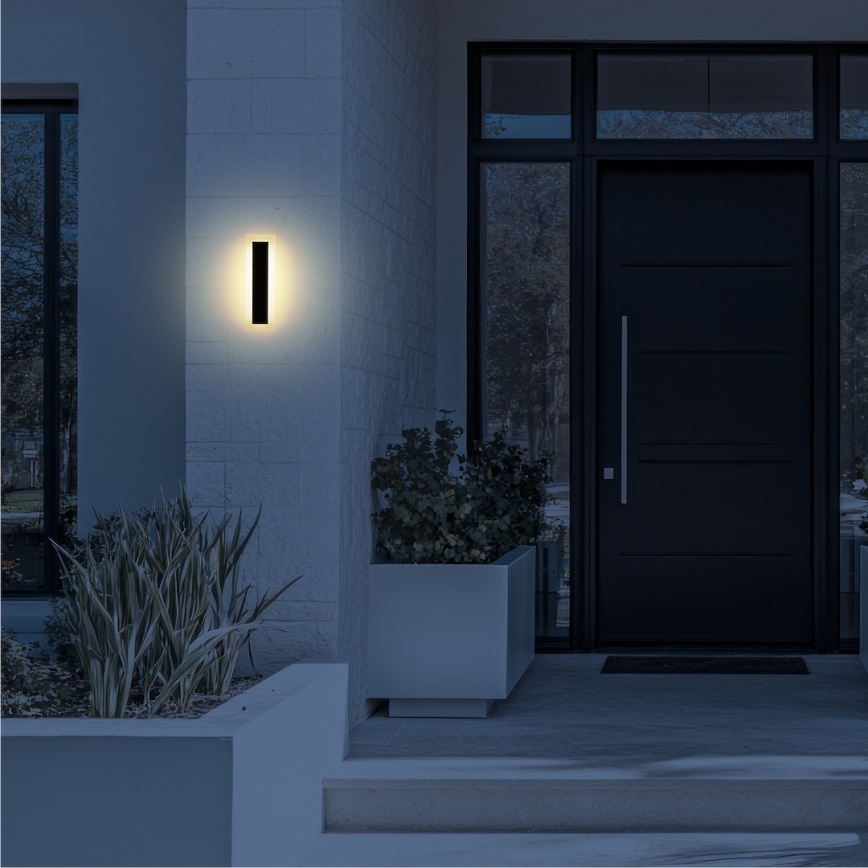 LED udendørs væglampe WOW LED/10W/230V 3000/4000/6500K 30 cm IP54 sort