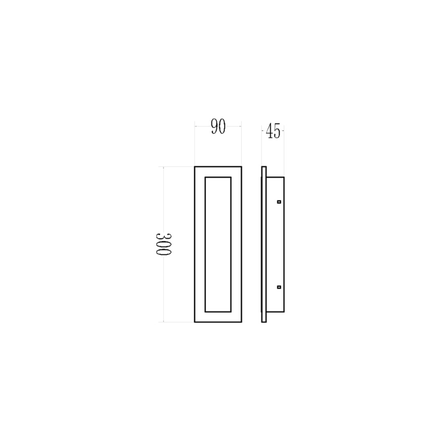 LED udendørs væglampe WOW LED/10W/230V 3000/4000/6500K 30 cm IP54 sort