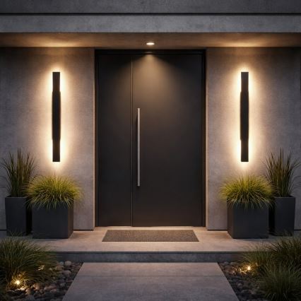 LED udendørs væglampe WOW LED/11W/230V 3000/4000/6000K 60 cm IP54 sort