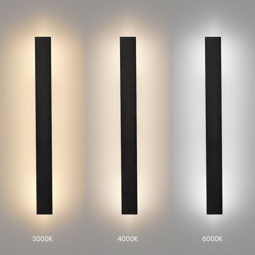 LED udendørs væglampe WOW LED/11W/230V 3000/4000/6000K 60 cm IP54 sort