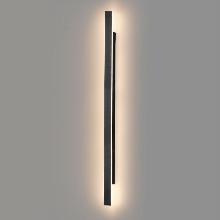LED udendørs vægarmatur WOW LED/20W/230V 3000/4000/6000K 120 cm IP54 sort
