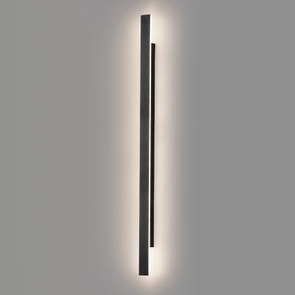 LED udendørs vægarmatur WOW LED/20W/230V 3000/4000/6000K 120 cm IP54 sort