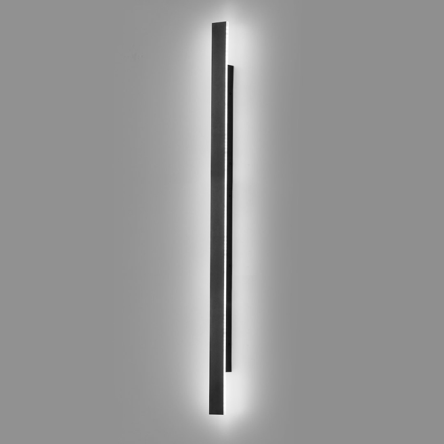 LED udendørs vægarmatur WOW LED/20W/230V 3000/4000/6000K 120 cm IP54 sort