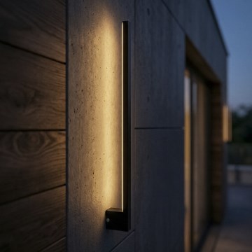 LED udendørs væglampe YALTE LED/11W/230V 3000/4000/6500K 81,5 cm IP54 sort