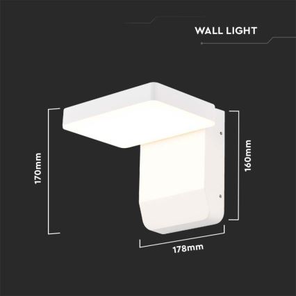 LED Udendørs wall flexible lys LED/17W/230V IP65 3000K hvid