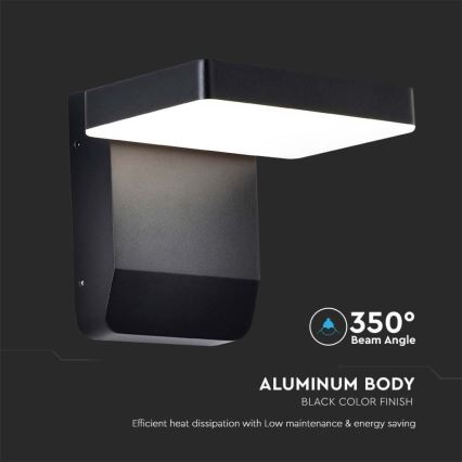 LED Udendørs wall flexible lys LED/17W/230V IP65 3000K sort