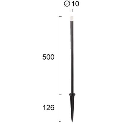 LED udendørsarmatur BAR LED/1W/24V IP65 sort