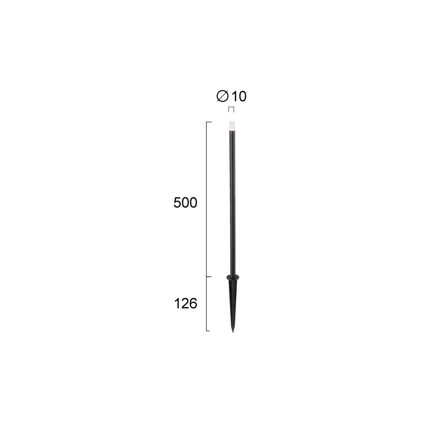 LED udendørsarmatur BAR LED/1W/24V IP65 sort