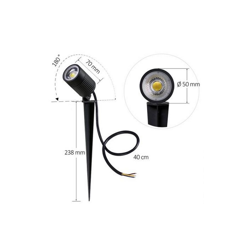 LED udendørsbelysning LED/7W/85-264V IP67