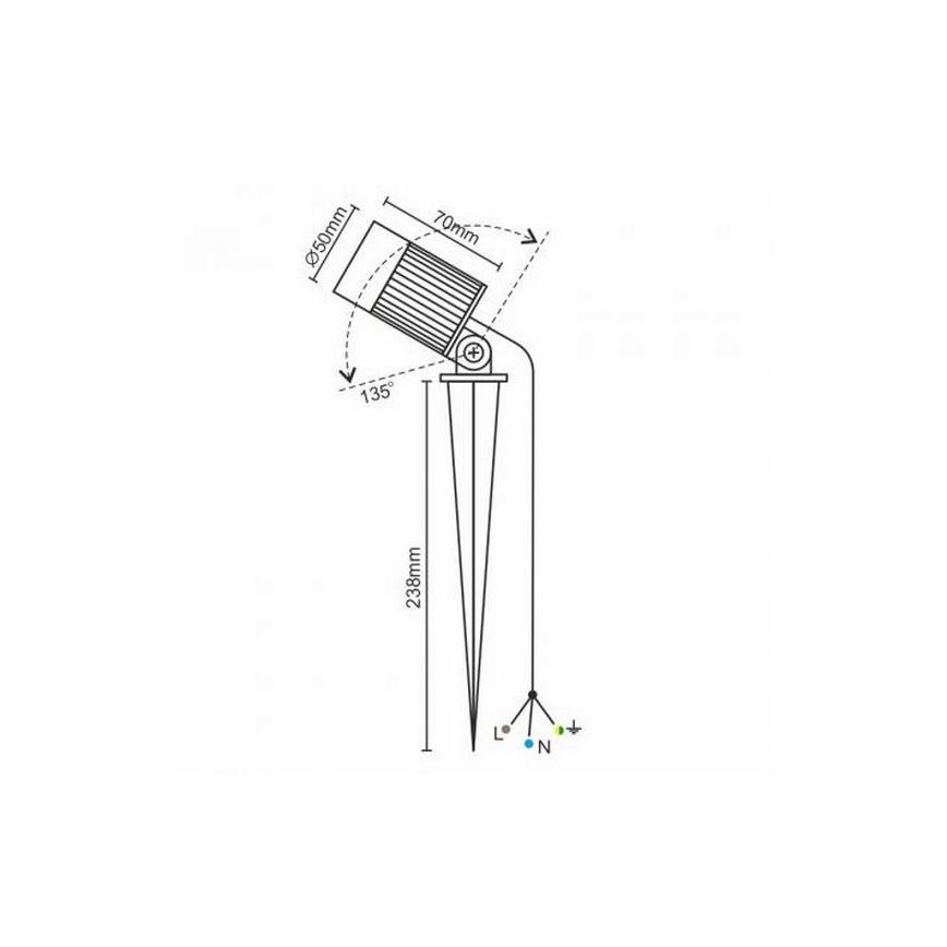 LED udendørsbelysning LED/7W/85-264V IP67
