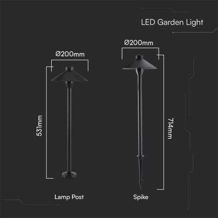 LED udendørslampe 02.01.2001 LED/7W/230V IP65 3000K