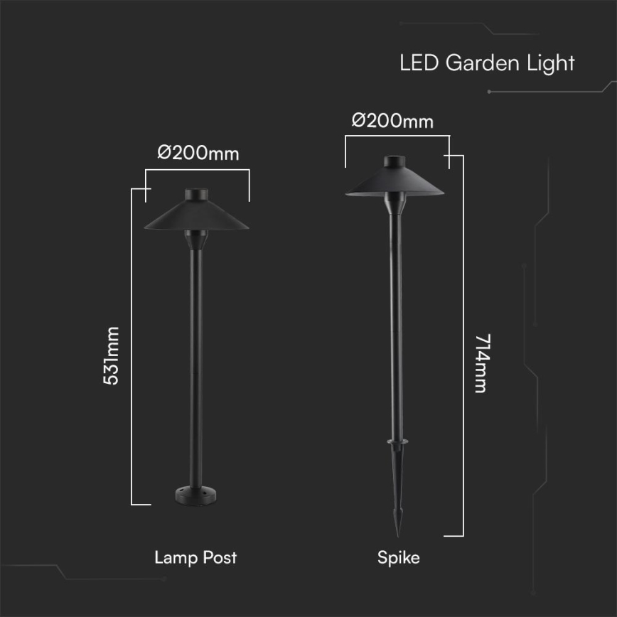 LED udendørslampe 02.01.2001 LED/7W/230V IP65 3000K