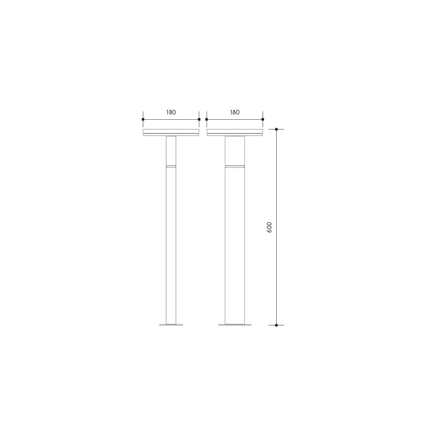 LED udendørslampe BARI LED/10W/230V 4000K 60 cm IP54 antracit