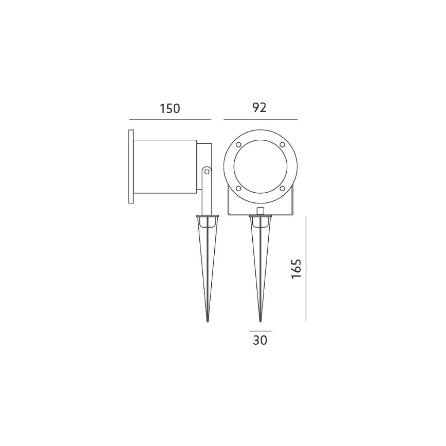 LED udendørslampe BLAKE 2 GU10/4W/230V IP65