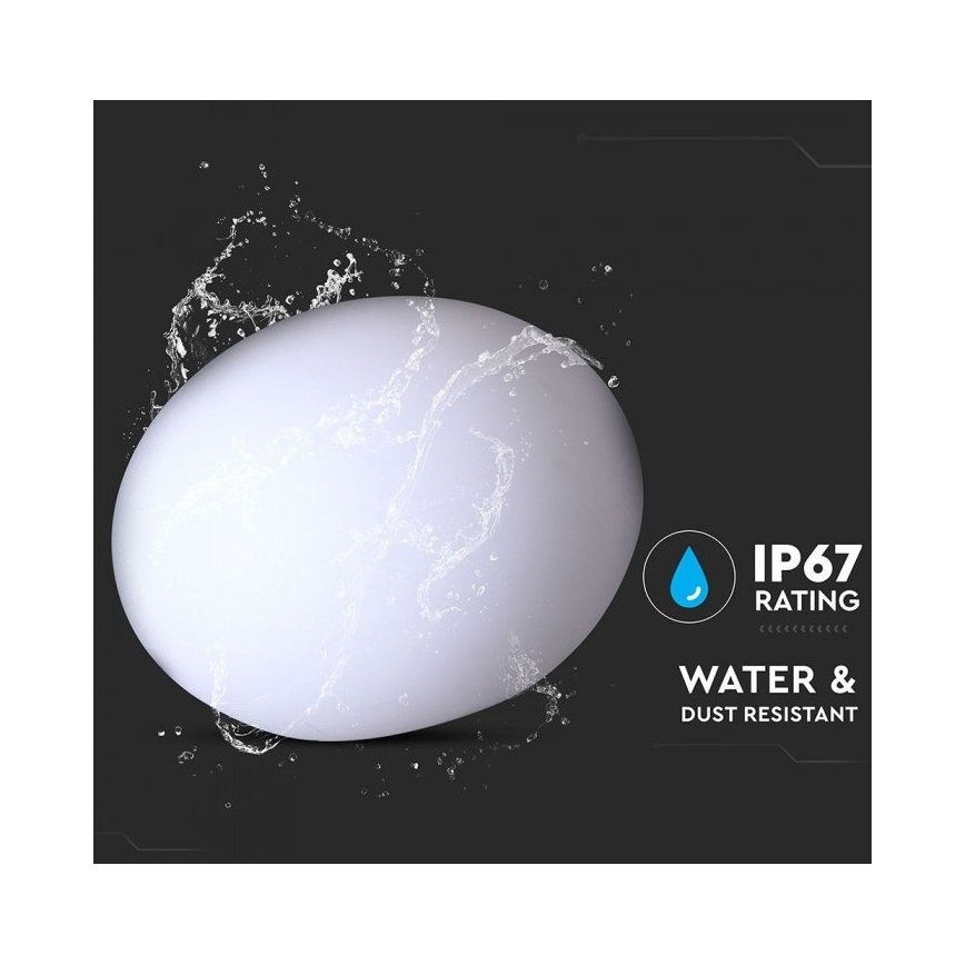 LED udendørslampe dæmpbar RGB-farver LED/1W/230V 20 cm IP67 + fjernbetjening