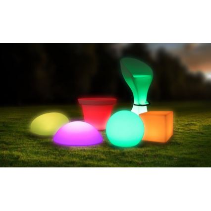 LED udendørslampe dæmpbar RGB-farver LED/1W/230V 20 cm IP67 + fjernbetjening