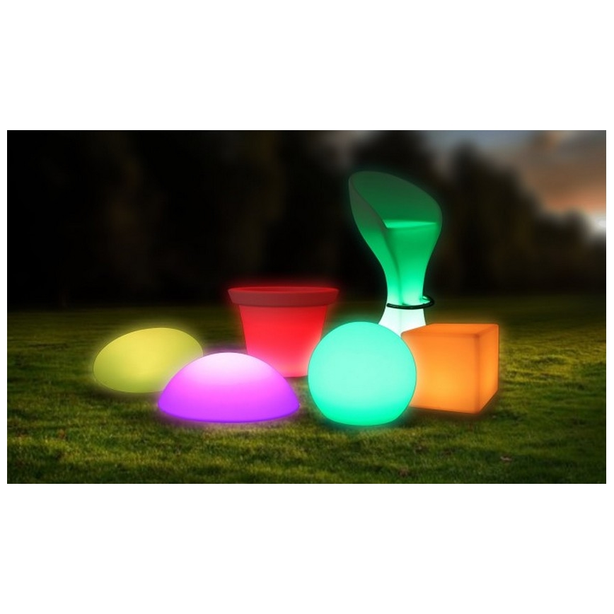 LED udendørslampe dæmpbar RGB-farver LED/1W/230V 20 cm IP67 + fjernbetjening