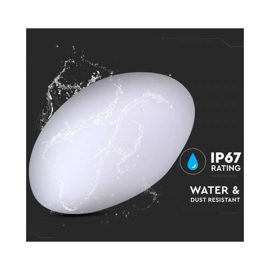 LED udendørslampe dæmpbar RGB-farver LED/1W/230V 28 cm IP67 + fjernbetjening