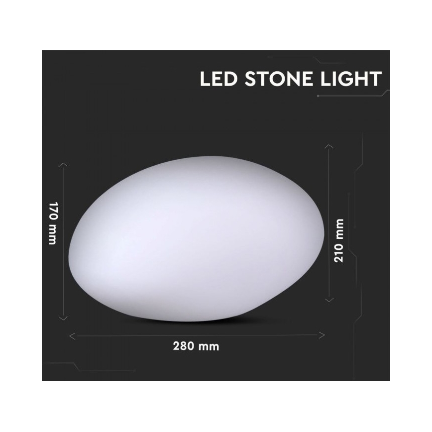 LED udendørslampe dæmpbar RGB-farver LED/1W/230V 28 cm IP67 + fjernbetjening
