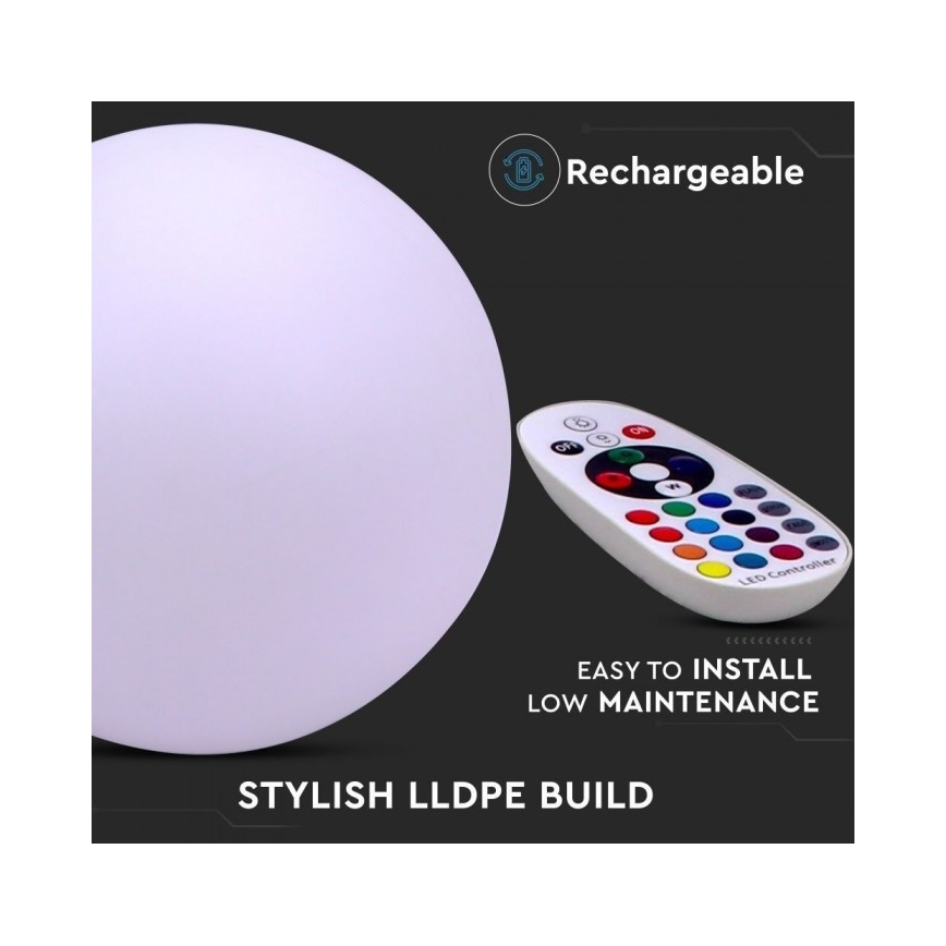 LED udendørslampe dæmpbar RGB-farver LED/1W/230V 30 cm IP67