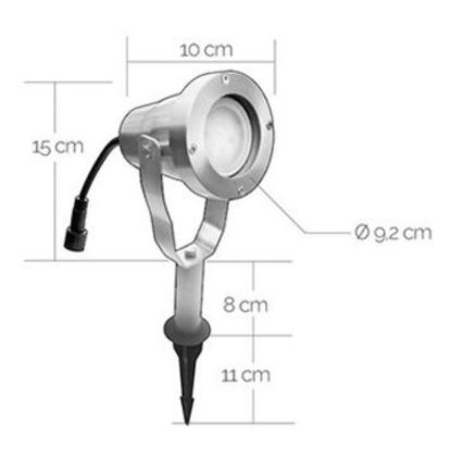 LED udendørslampe EASY CONNECT 1xGU10/4W/230V IP67 mat krom