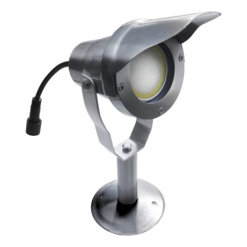 LED udendørslampe EASY CONNECT 1xGU10/6,5W/230V IP67 mat krom