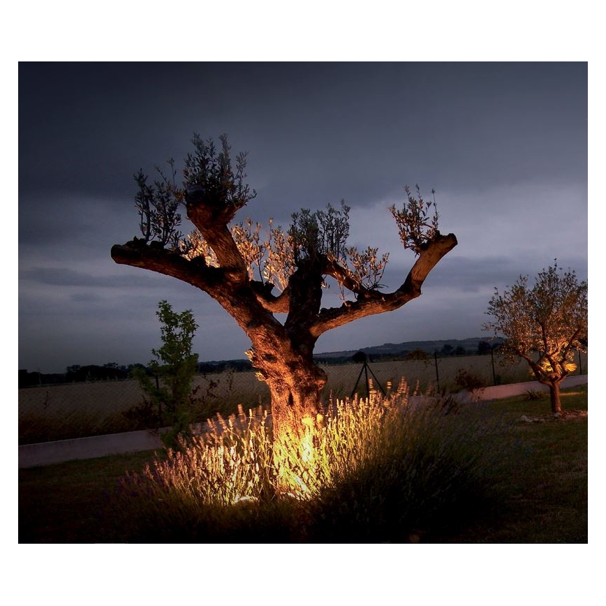 LED udendørslampe EASY CONNECT 1xGU10/6,5W/230V IP67 mat krom
