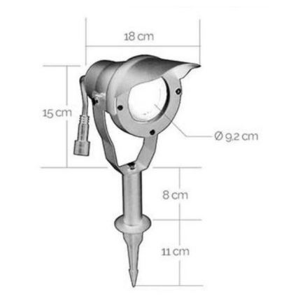 LED udendørslampe EASY CONNECT 1xGU10/6,5W/230V IP67 mat krom