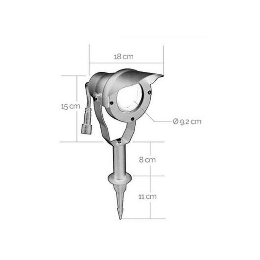 LED udendørslampe EASY CONNECT 1xGU10/6,5W/230V IP67 mat krom