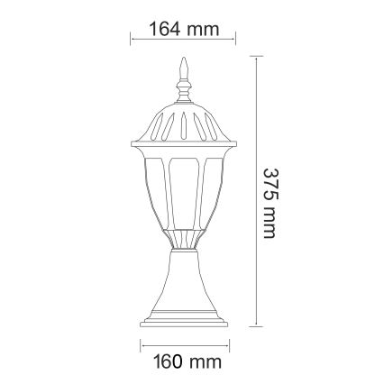 LED udendørslampe FLORENCJA 1xE27/10W/230V IP43