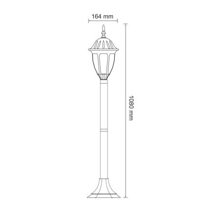 LED udendørslampe FLORENCJA 1xE27/10W/230V IP43