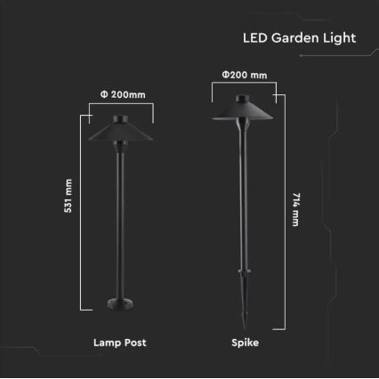 LED udendørslampe GARDEN LED/7W/230V 3000K IP65