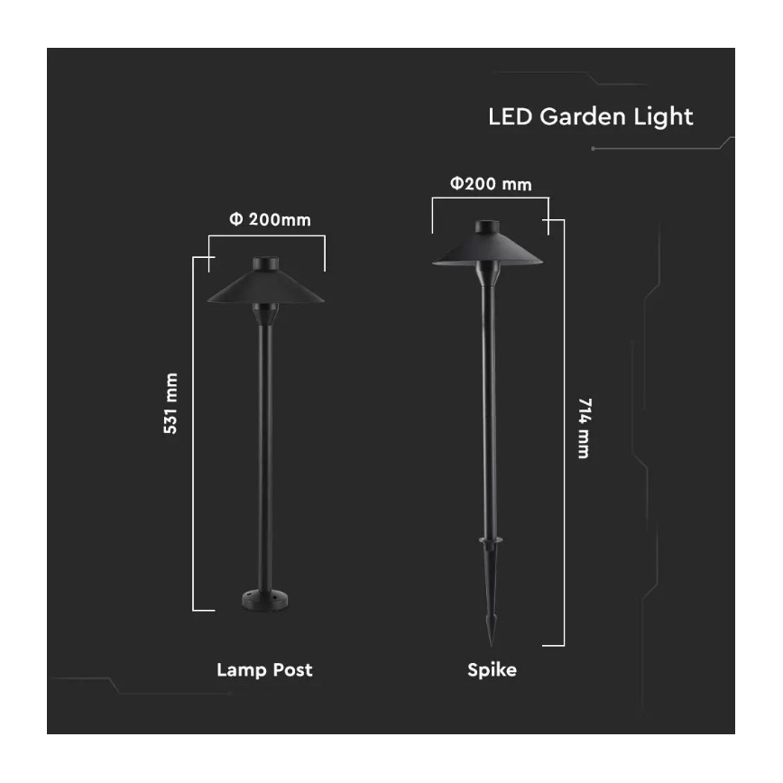 LED udendørslampe GARDEN LED/7W/230V 3000K IP65
