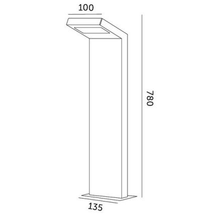 LED udendørslampe INDUO S LED/10W/230V 4000K IP54