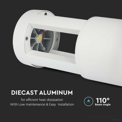 LED Udendørslampe LED/10W/230V 25cm 4000K IP65 hvid