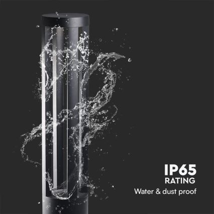 LED udendørslampe LED/10W/230V 3000K IP65 80 cm sort