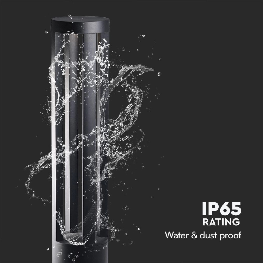 LED udendørslampe LED/10W/230V 3000K IP65 80 cm sort