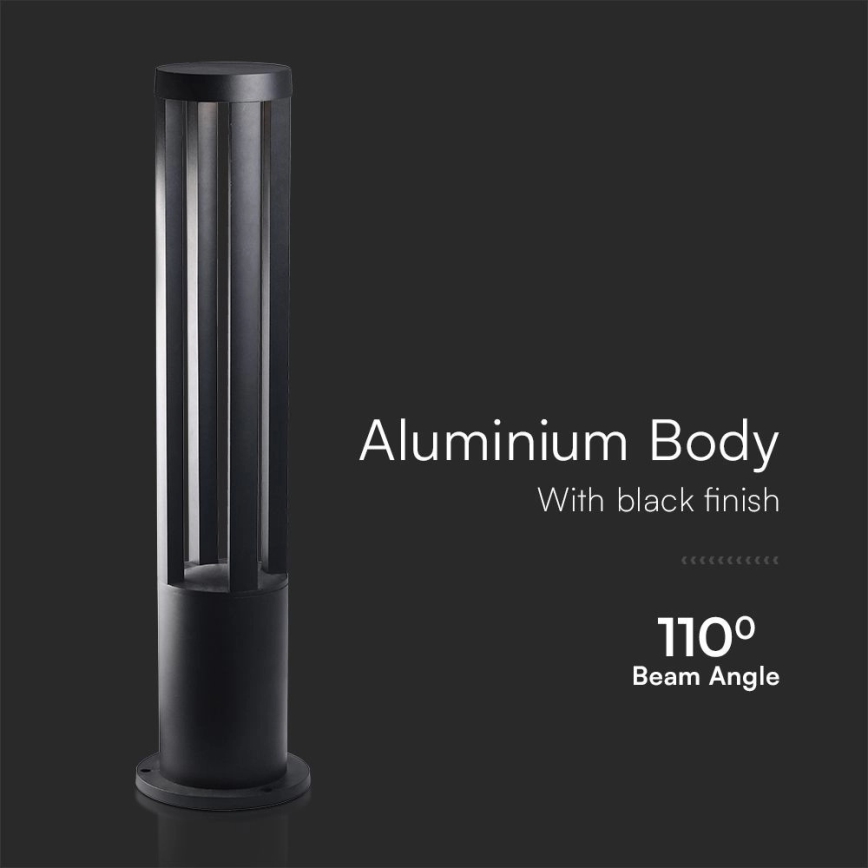 LED udendørslampe LED/10W/230V 3000K IP65 80 cm sort