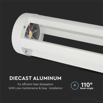 LED Udendørslampe LED/10W/230V 80cm 3000K IP65 hvid