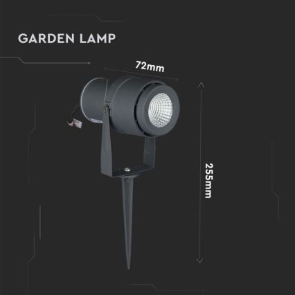 LED udendørslampe LED/12W/100-240V IP65 3000K grå