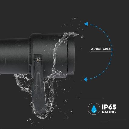 LED udendørslampe LED/12W/100-240V IP65 4000K sort