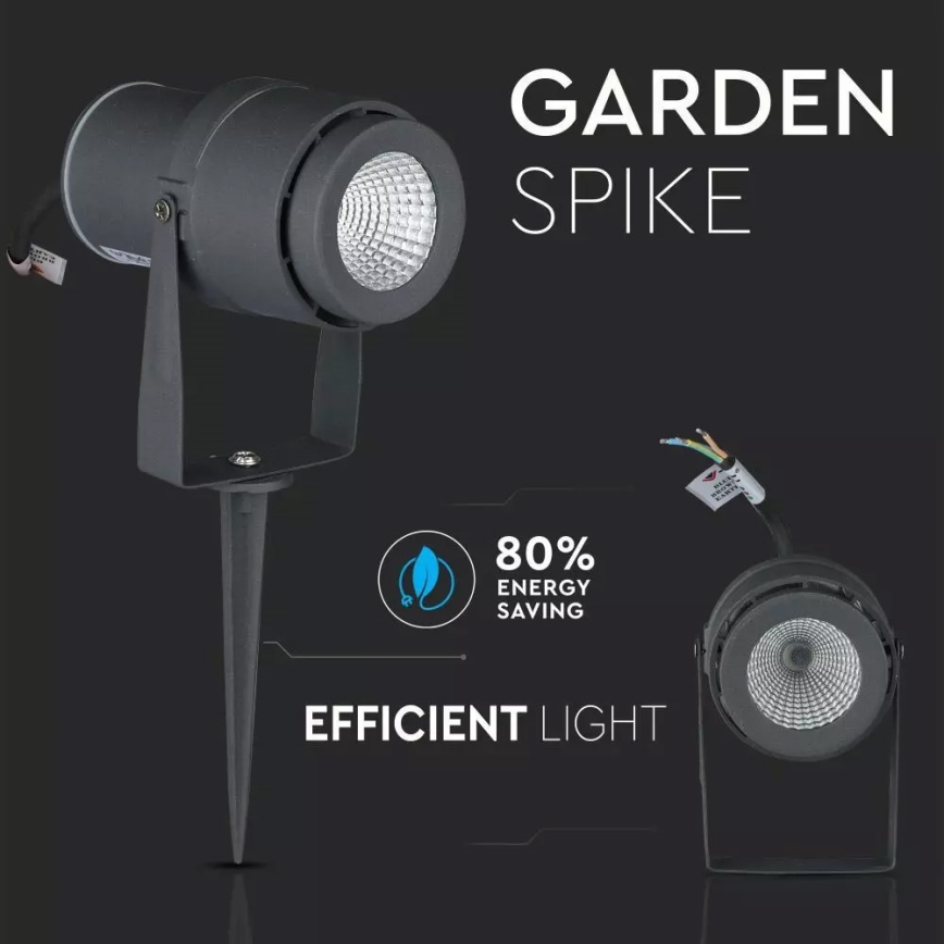 LED udendørslampe LED/12W/100-240V IP65 grå - grønt lys