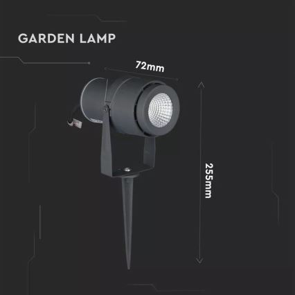 LED udendørslampe LED/12W/100-240V IP65 grå - grønt lys