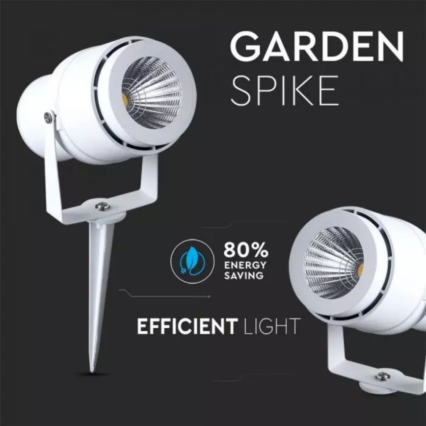 LED udendørslampe LED/12W/100-240V IP65 hvid - grønt lys