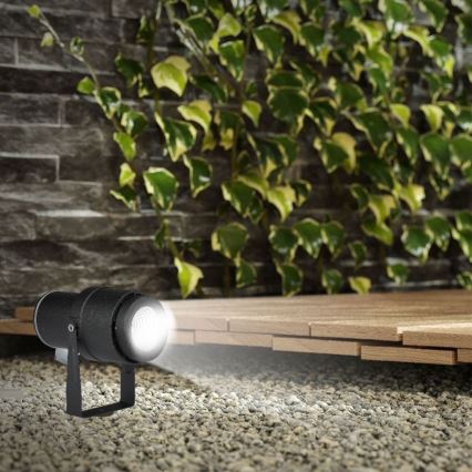 LED udendørslampe LED/12W/100-240V IP65 sort - grønt lys