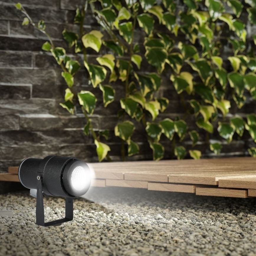 LED udendørslampe LED/12W/100-240V IP65 sort - grønt lys