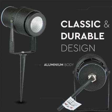 LED udendørslampe LED/12W/100-240V IP65 sort - grønt lys