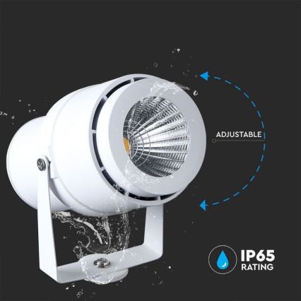 LED udendørslampe LED/12W/110-240V IP65 3000K hvid