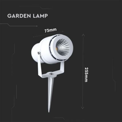 LED udendørslampe LED/12W/110-240V IP65 3000K hvid