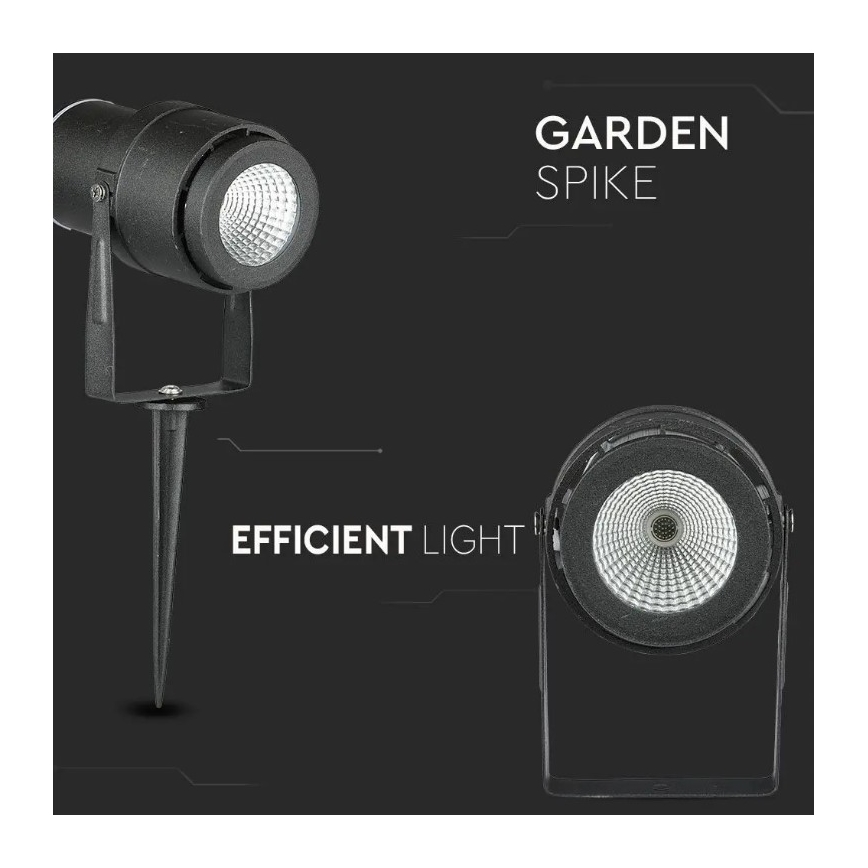 LED udendørslampe LED/12W/230V 3000K sort IP65